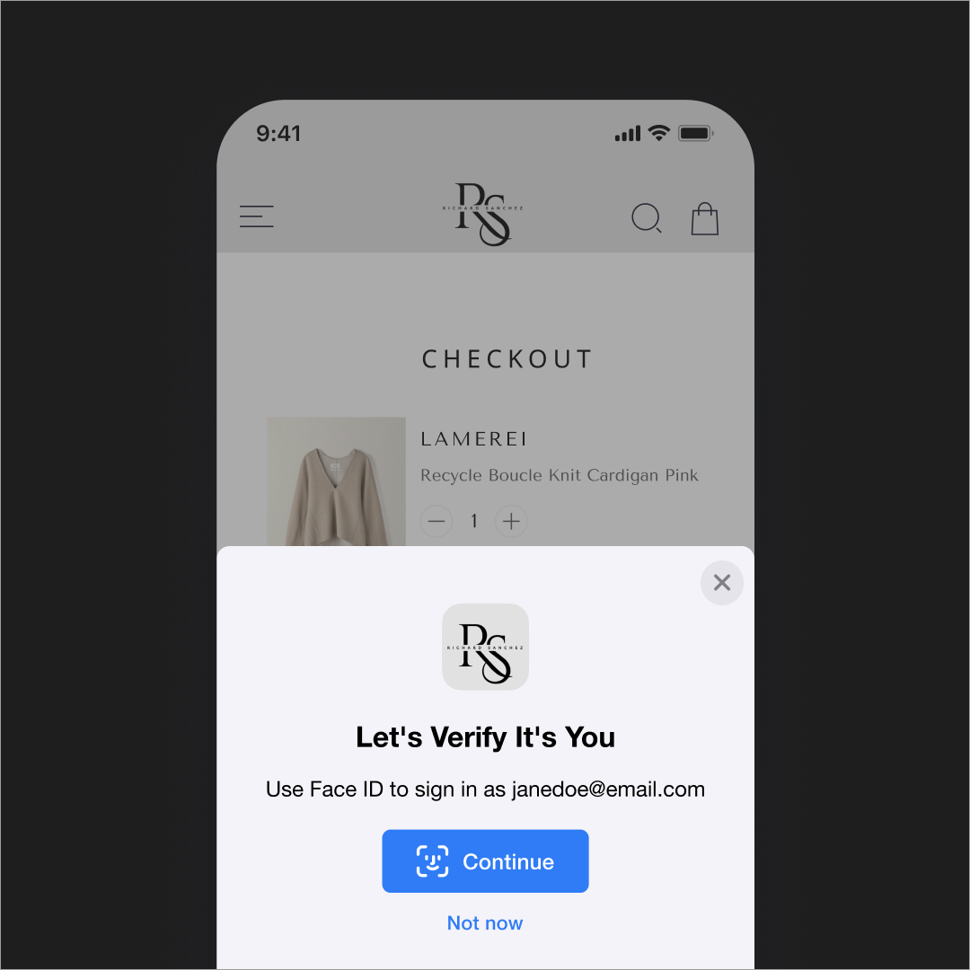 Multi-Factor Authentication (MFA) interface