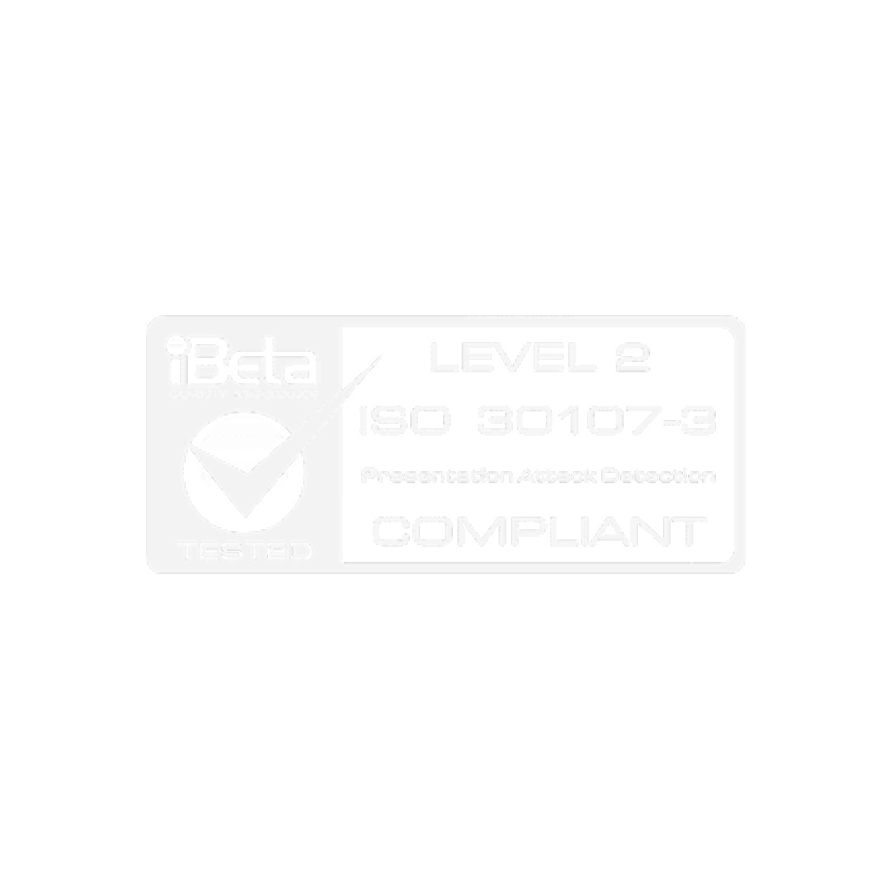 iBeta Level 2 ISO 30107-3 Compliant